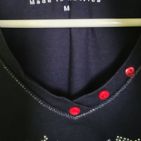 Fresh Bleu Tee Sz M Sparkle USA - Picture 2 of 6